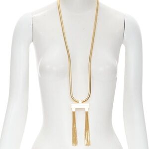 Saint Laurent Gold Tassel Necklace